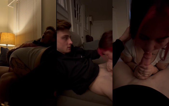 teen watches netflix and win a blowjob